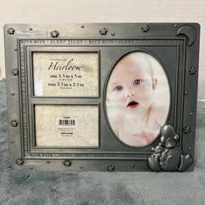 Home Trends Heirloom Pewter Nursery Multi Photograph Baby Frame Silver